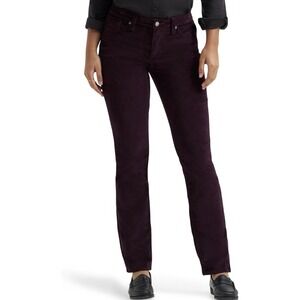 Woman's Lee Legend Corduroy Reg Fit Straight Leg Jeans Size 14 Chestnut NWT